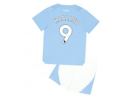 Manchester City Erling Haaland #9 Hjemmedraktsett Barn 2023-24 Kortermet (+ Korte bukser)